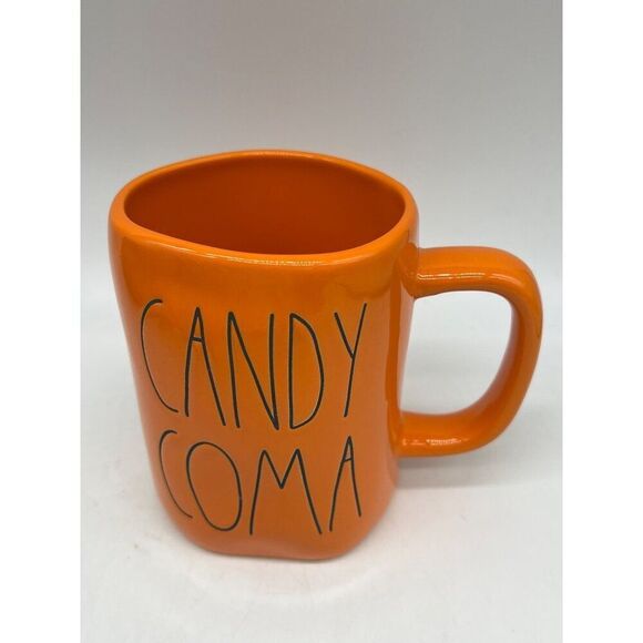Rae Dunn Orange Ceramic Mug Candy Coma - Picture 1 of 4